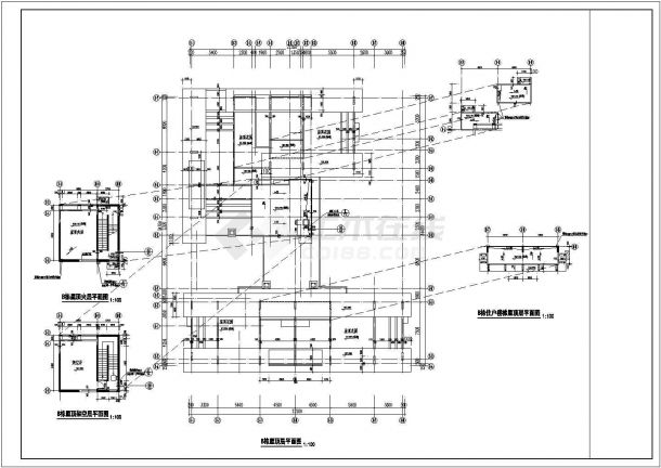 高层商住楼建筑整套cad施工平面图-图一