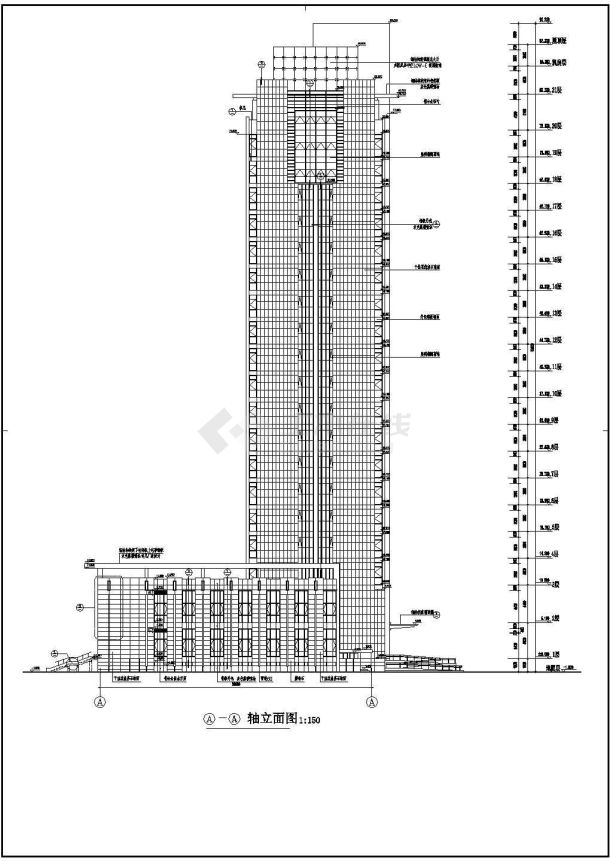 【山东省】某高层办公楼建筑设计施工图-图二