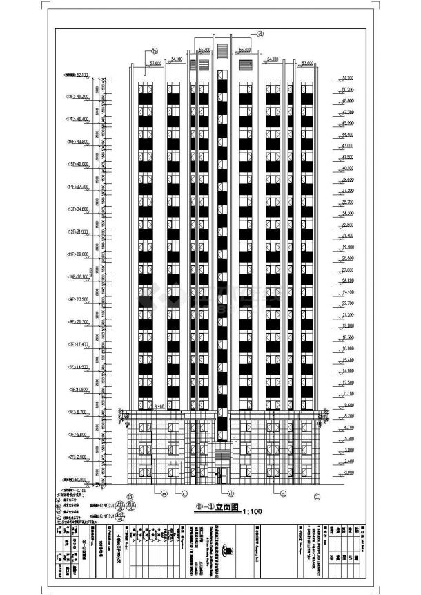 高层剪力墙结构住宅建筑cad设计施工图（含多栋住宅楼）-图二