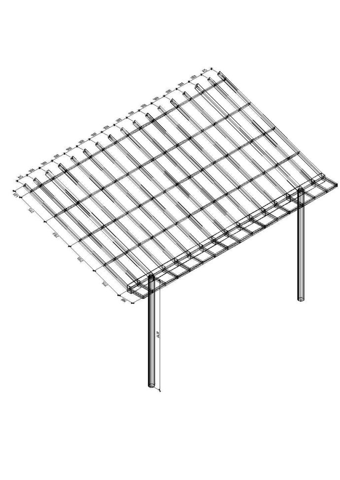 某市场钢结构入口结构设计图_图1