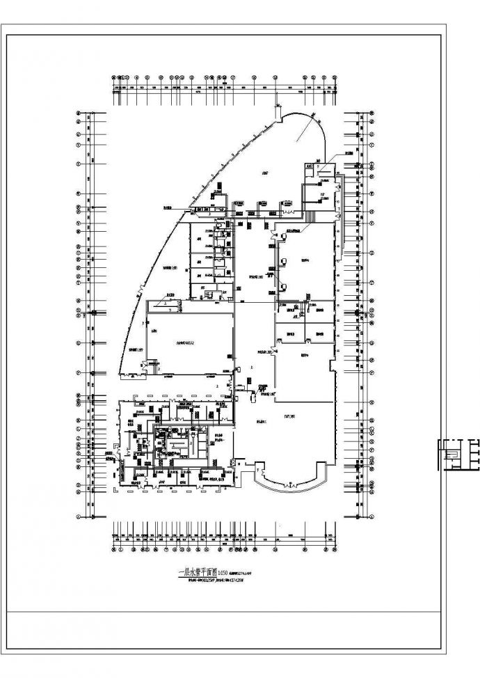 河南某地区六层住宅楼风管平面暖通设计图纸_图1