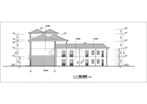 苏州市住宅区临街商铺CAD建筑图-图二