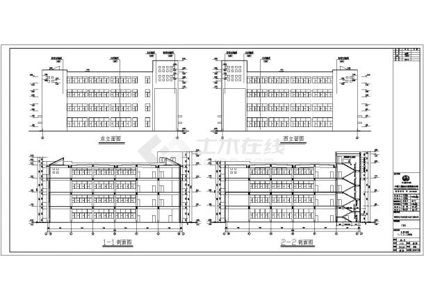 某市区厂区标准厂房建筑CAD平面布置参考图-图二
