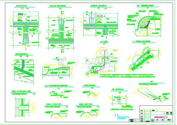 水利工程接缝止水方案cad设计施工图-图二
