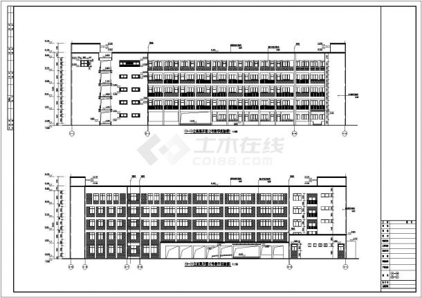 【浙江省】某地某中学教学楼建筑设计施工图-图二