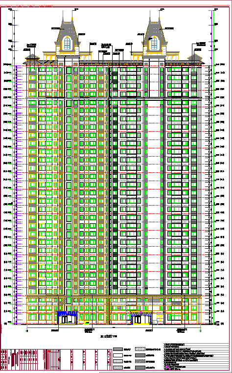【黑龙江】某地15高层住宅楼建筑施工图-图一