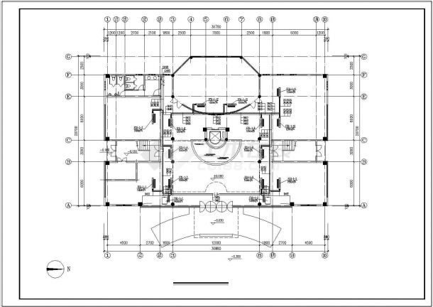 多层办公楼中央空调系统设计施工图（风冷往复式冷水机组）-图一