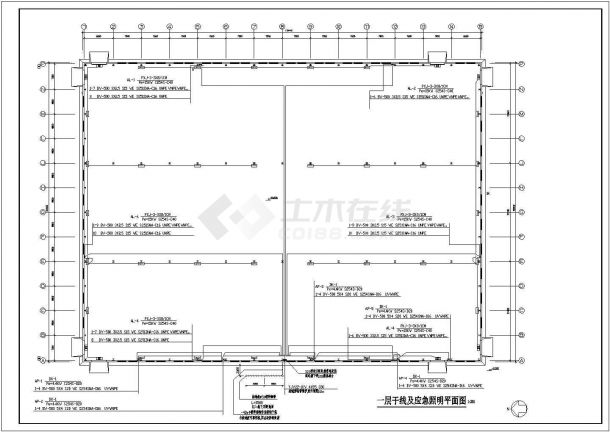 某地工业厂房电气详细设计施工图（共五张）-图二