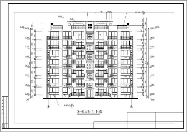 某小区住宅楼全套建筑施工（七层全套）-图一