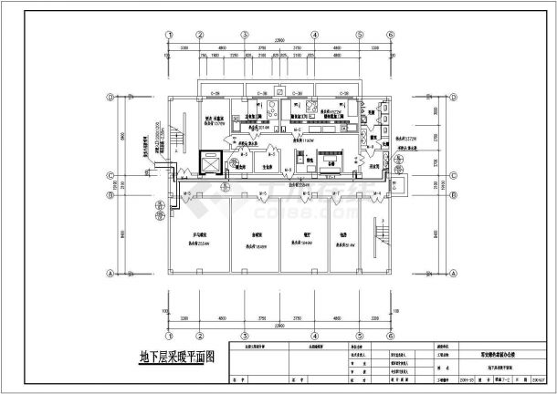黑龙江某地区多层办公楼暖通设计cad图（含设计说明）-图二