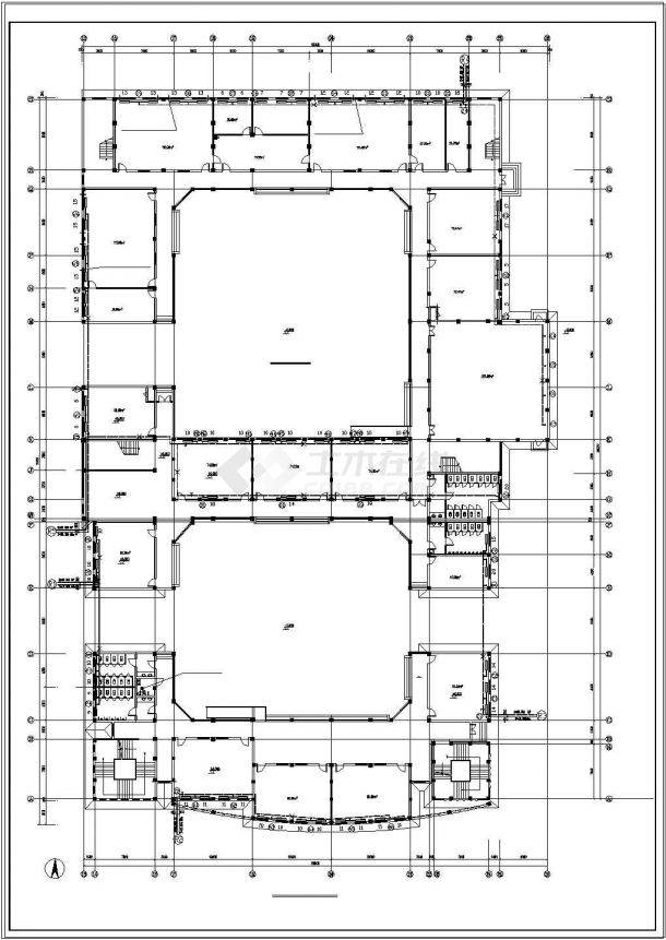 【山西】某四层教学楼采暖系统设计施工图-图一
