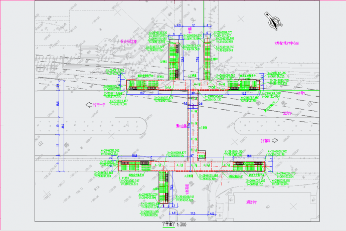 某地人行地下通道工程总平面图CAD图纸_图1