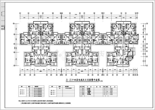 某地区高层住宅楼电气设计CAD图-图二
