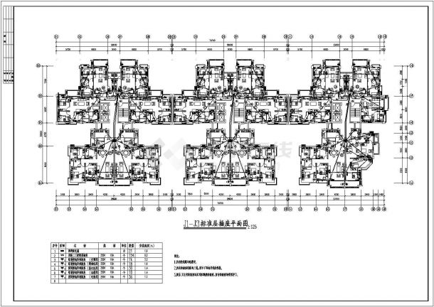 某地区标准层电气设计CAD施工图-图二