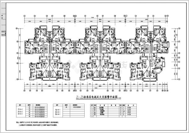 某地高层住宅楼电气设计CAD施工图-图一