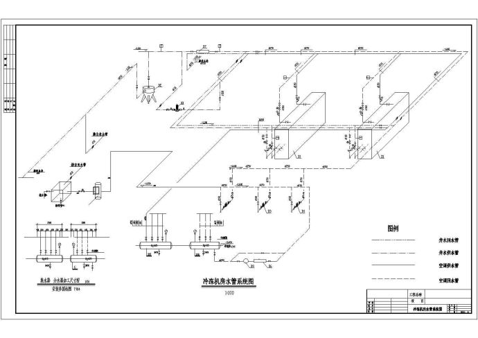 某地区小型工厂地温空调机房设计图纸_图1