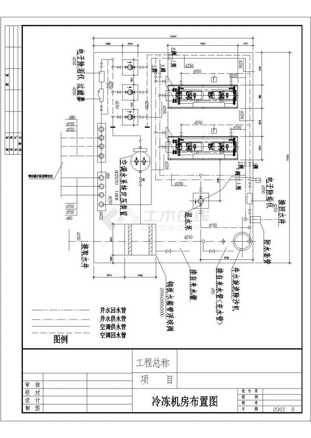 某地区小型工厂地温空调机房设计图纸-图二