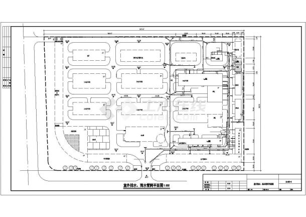 陕西省某制药厂室外综合管线CAD图-图二