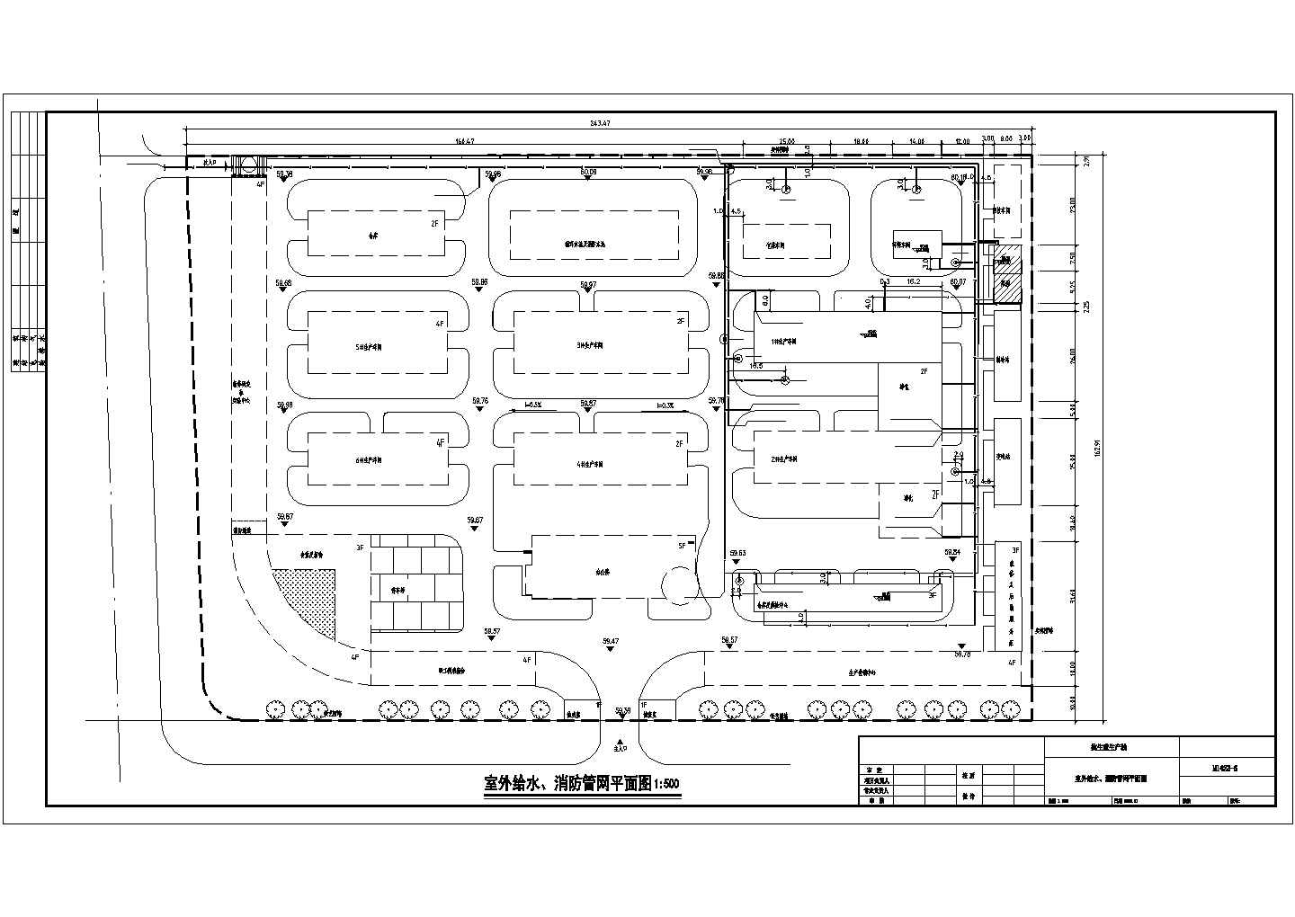 陕西省某制药厂室外综合管线CAD图