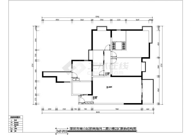 简欧风格四室两厅家装设计CAD平面图纸-图一