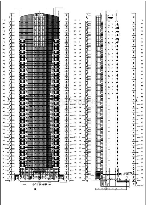 【福建省】某9#超高层住宅楼建筑施工图-图二