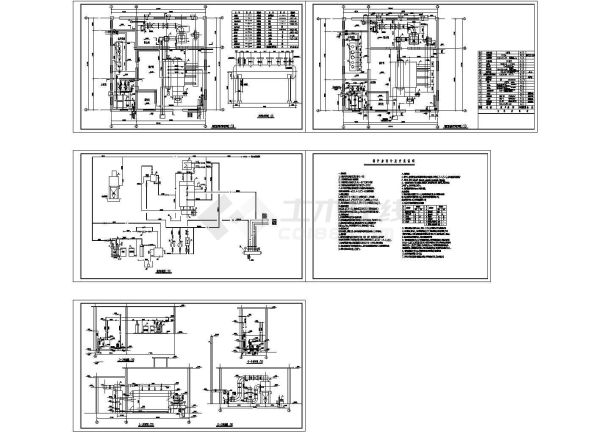 燃煤蒸汽锅炉详细cad设计施工方案图-图一