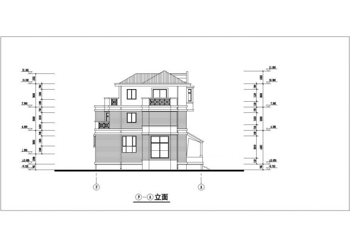 某地区三层双拼别墅建筑设计方案图纸_图1