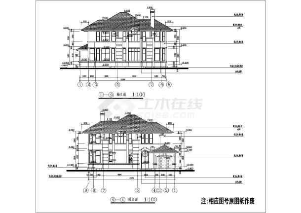 某地两层精致私人别墅建筑施工图纸-图一