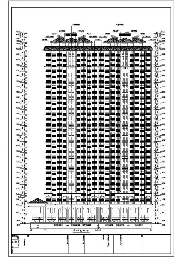 【河南省】某高层住宅楼建筑设计施工图-图一