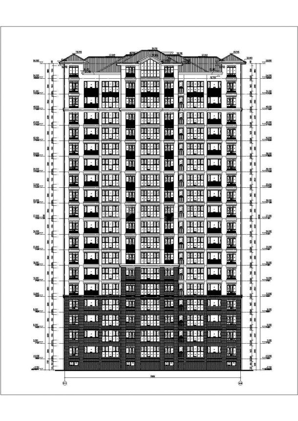 某十八层住宅楼建筑cad设计施工图纸-图一