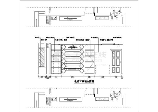 130平米两室两厅住宅装修施工图-图二