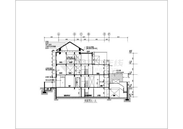 某地区三层双拼豪华别墅建筑设计图-图二