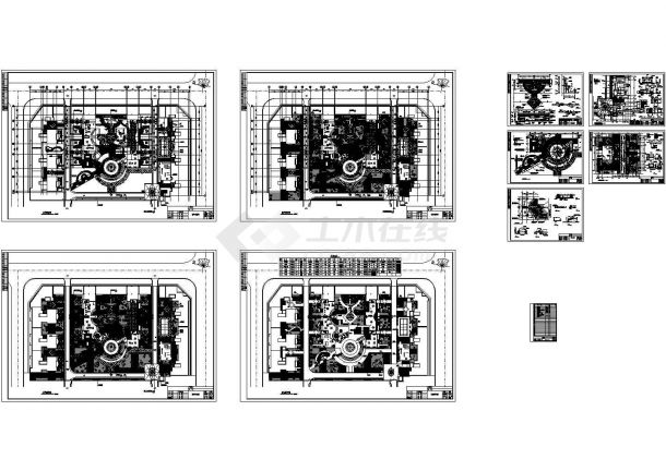 一套精细园林广场施工详图-图一