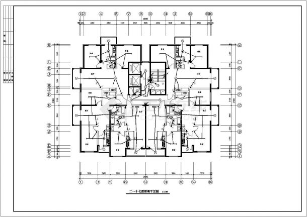 某地17层住宅楼电气设计施工图纸-图一