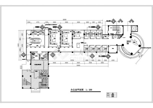 上海宏达实业办公楼室内装修设计图纸-图二