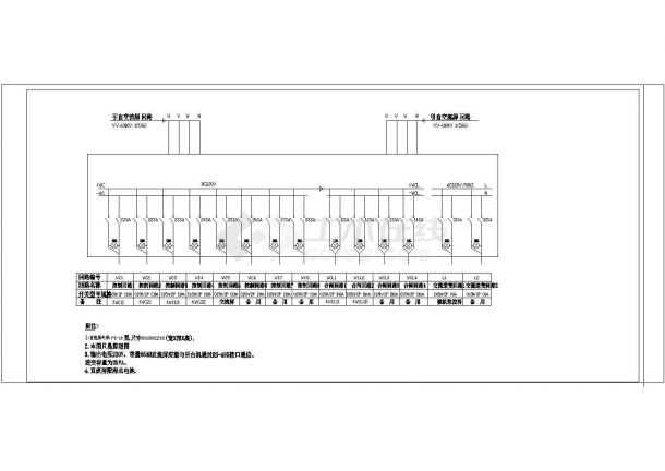 某地工厂配电详细系统设计施工图（共8张）-图一