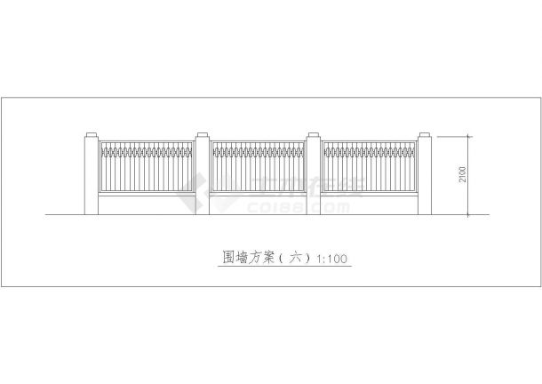 徐州市郊区某厂房围墙方案建筑设计图-图一