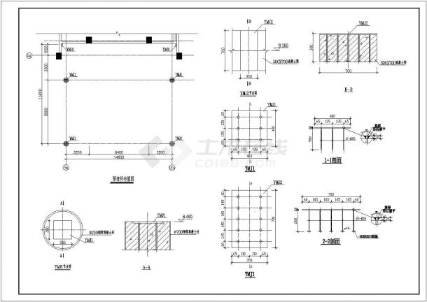 大厦钢结构雨蓬及连廊CAD原图（含设计说明）-图一