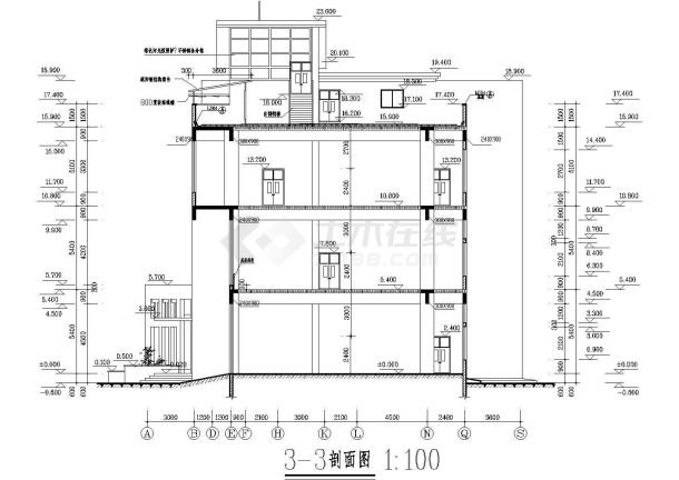 全民健身中心全套建筑CAD图纸-图一