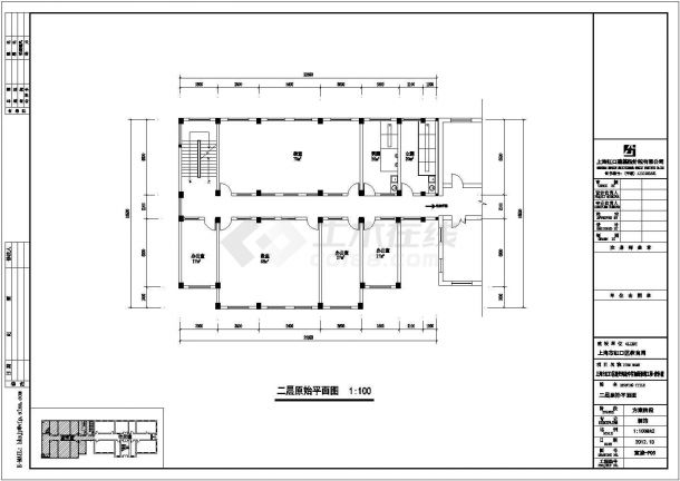 【上海】继光中学4层教学楼结构加固图和装饰施工图-图二
