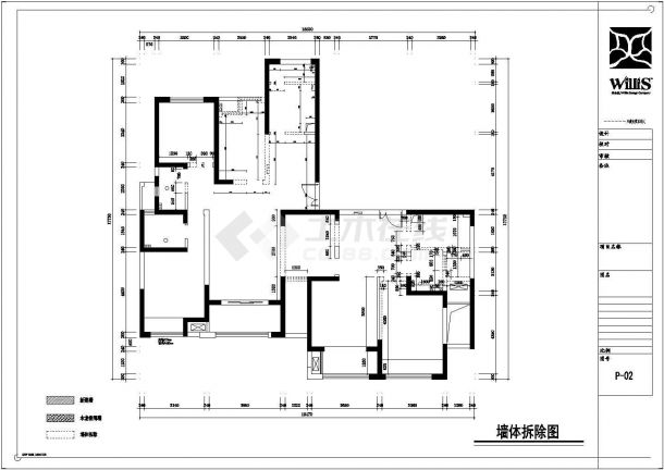 新中式风格210㎡平房公寓装修设计施工图-图一