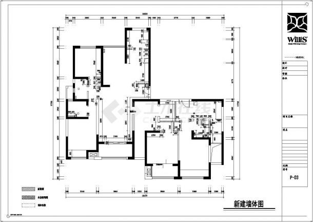 新中式风格210㎡平房公寓装修设计施工图-图二