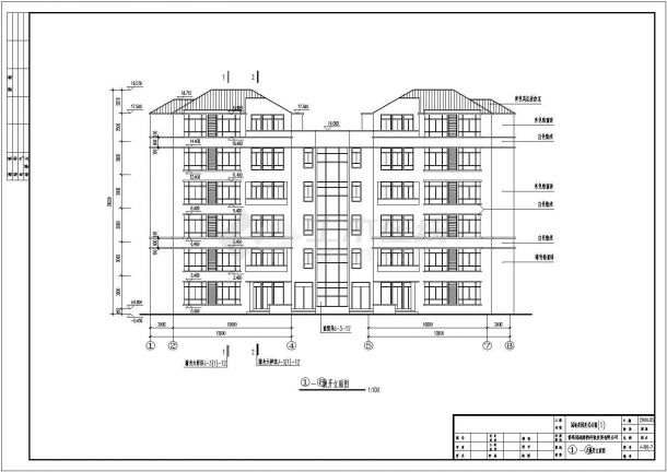 某地区复式公寓扩出建筑完整设计施工图纸-图二