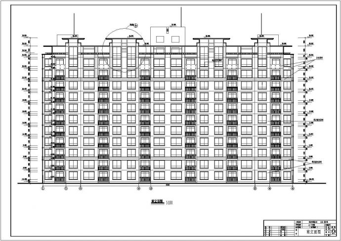 青岛某住宅小区一期工程住宅楼建筑设计施工方案图纸_图1