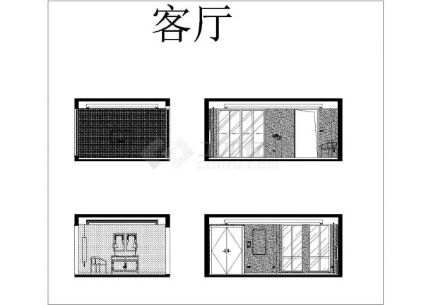 【安徽】中式三层别墅样板房室内装修施工图-图二
