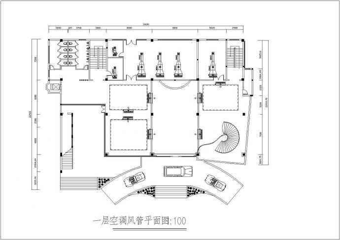 某地区四层办公楼中央空调设计图纸_图1