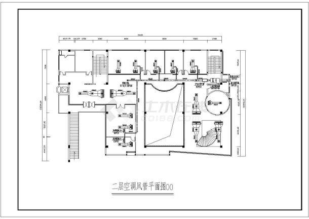 某地区四层办公楼中央空调设计图纸-图二