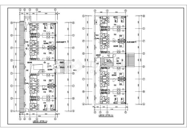 宾馆标准间建筑全套设计施工CAD图纸-图一