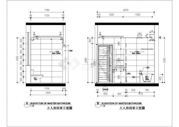 【浙江】SOHU风格75平两居室室内设计装修施工图-图一
