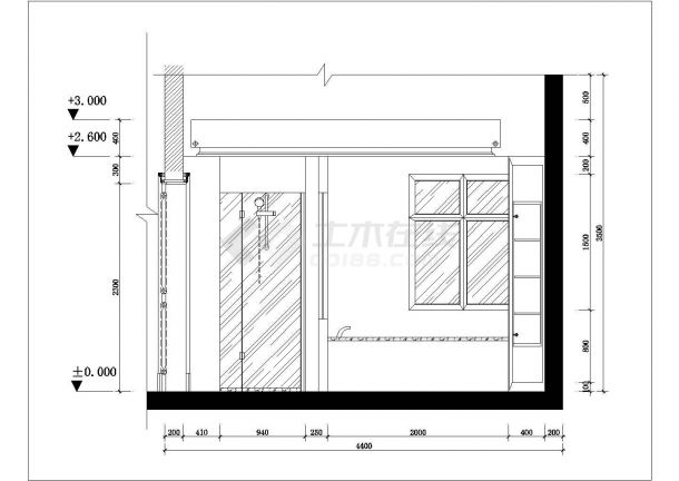 现代风格两层别墅样板房室内装修施工图（附效果图）-图二